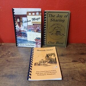 Lot of 3 Vintage Spiral Bound Cookbooks